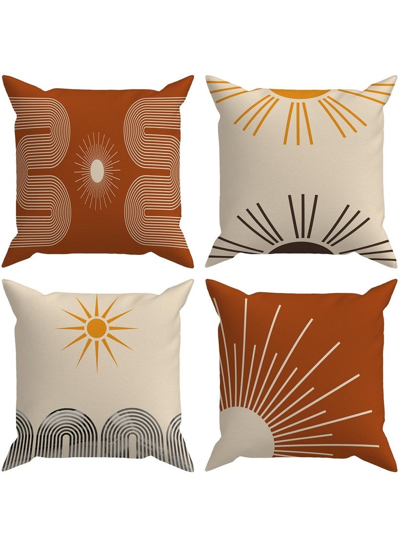 Evdeki Çarşı Evik Abstract 4-Piece Throw Pillow Case DS91  - Image 1