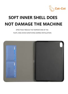 Cat - Cot Protective Fold Case Cover For Apple iPad 5/6/Air/Air 2 9.7-Inch (Black)  - Image 4