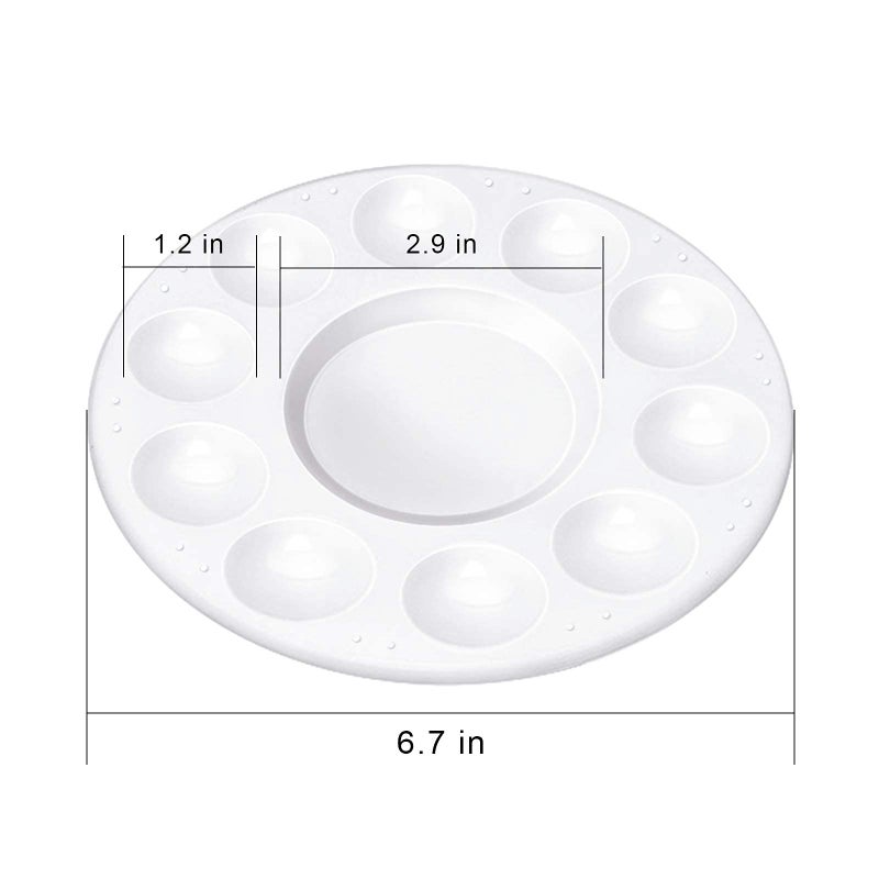 WNATN 8pcs Paint Tray Palettes, Plastic White Palettes for Kids & Students,Paint Tray for Art Class,Craft DIY or Have a Birthday Painting Party - Image 5