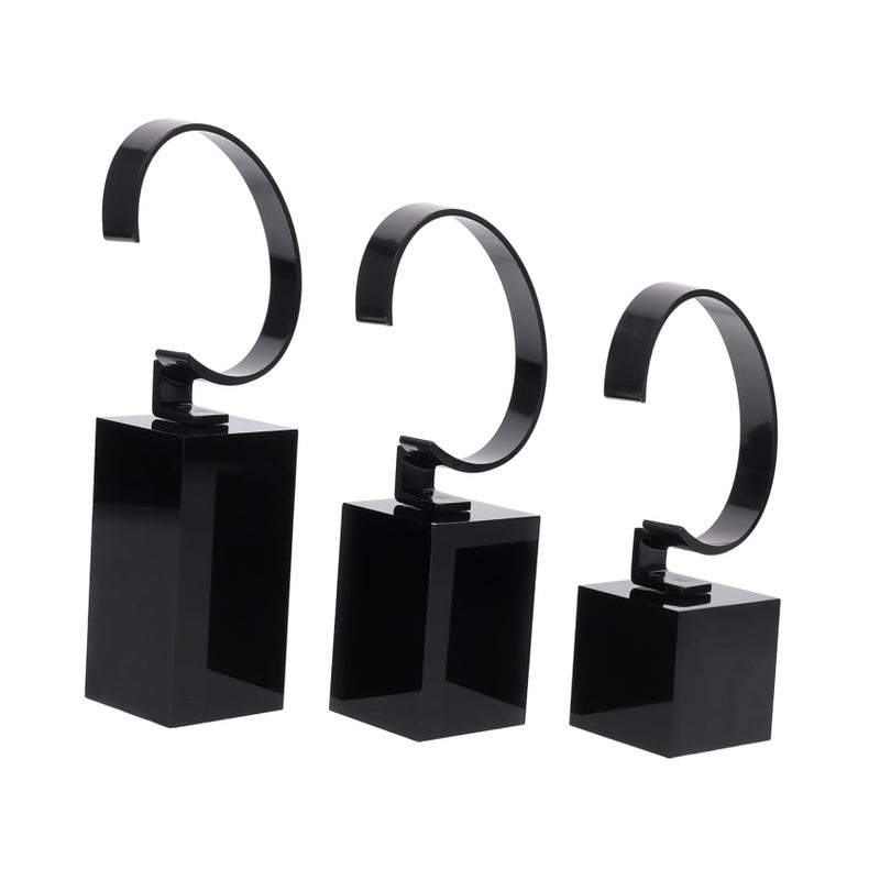 Acrylic Jewelry Display Stand 3Pcs Set Lightweight Durable Bracelet Watch Holder - Image 2