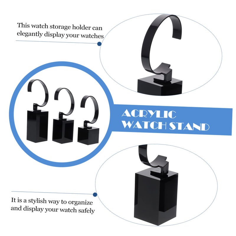 Acrylic Jewelry Display Stand 3Pcs Set Lightweight Durable Bracelet Watch Holder - Image 4