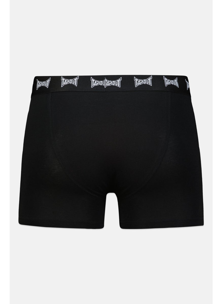 TapouT - Men 3 Pcs Brand Logo Boxer Brief Set, Black/Grey/Brown - Image 1