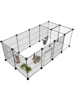 HOMIDEC HOMIDEC Pet Playpen,Small Animals Cage DIY Wire Portable Yard Fence with Door for Indoor/Outdoor Use,Puppies,Kitties,Bunny,Turtle 48" x 24" x 16"  - Image 1