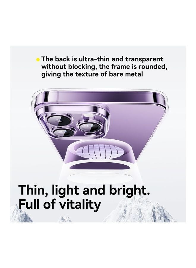 Captaintech iPhone 15 Pro Max 6.7 Inch Magsafe Slim Thin Magnetic Yellowing-Resistant Shock Absorption Anti-Scratch And Hard Back Crystal Cell Phone Case Clear - Image 5