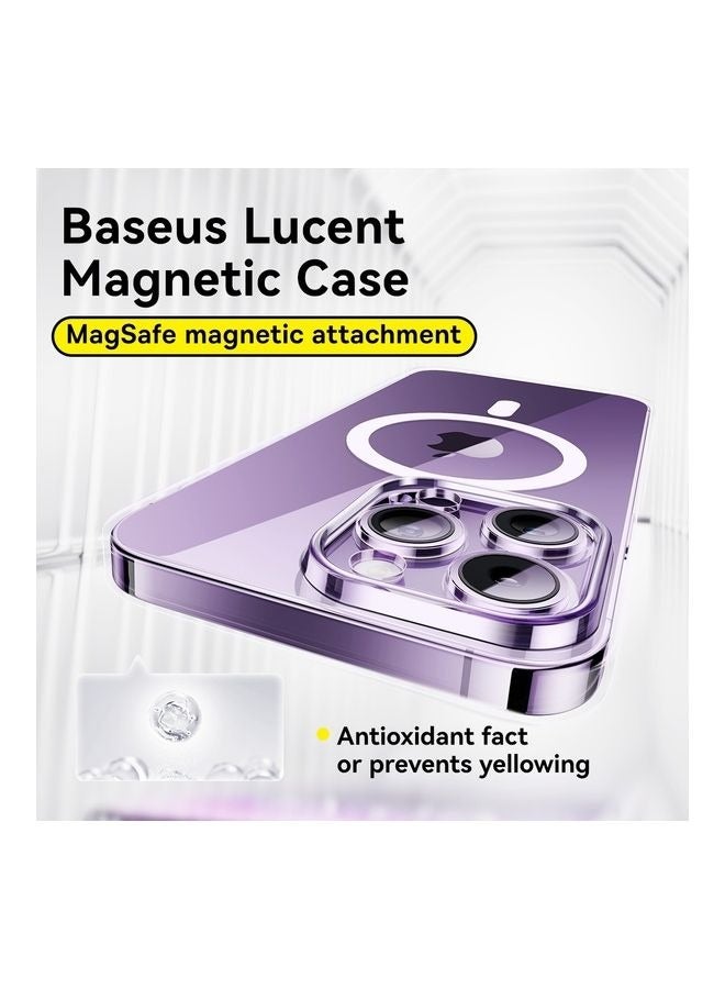 Captaintech iPhone 15 Pro Max 6.7 Inch Magsafe Slim Thin Magnetic Yellowing-Resistant Shock Absorption Anti-Scratch And Hard Back Crystal Cell Phone Case Clear - Image 2