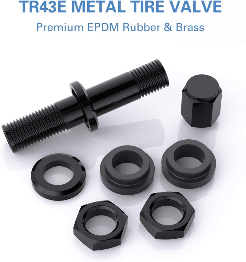CKAuto 5 Pcs VS43/TR43E Tubeless Metal Clamp-in Valve Stems, Black Finish - Image 5