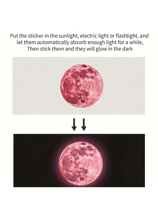 ملصق الحائط المتوهج ذاتي اللصق YQ01L ضوء ليلي وردي زخرفة فنية من PVC - Image 5