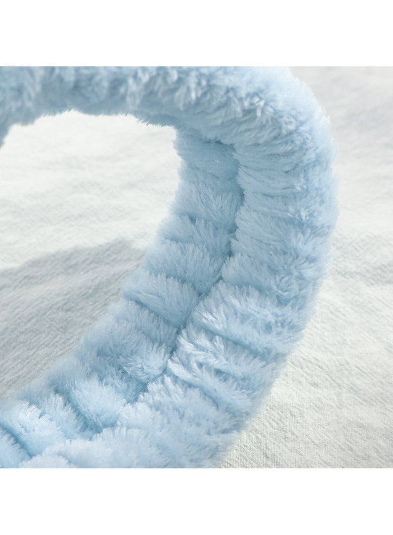 Bow tie headband Wrist strap Female face water absorbent coral velvet headband wrist strap a set - Image 4