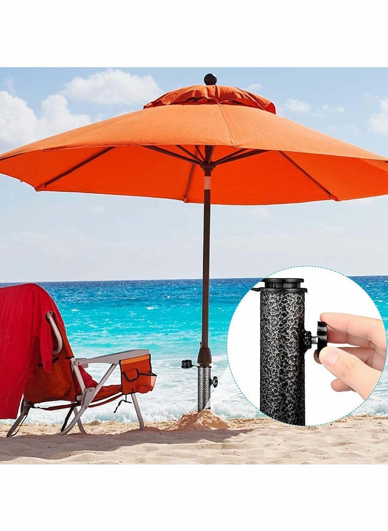 Beach Umbrella Sand Anchor, Steel Anchor Beach Umbrella Heavy Duty Metal Ground Grass Auger Holder Stands for Outdoor Summer Beach Garden Lawn Yard for Use in Flag, Umbrella, Fishing Rod (Black) - Image 2