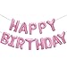 PatiCool Pink Happy Birthday Balloon Banner Decorations 16 inch for Women Girls Party - Image 3