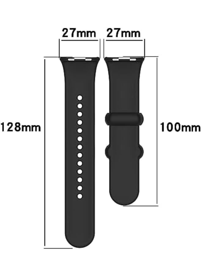 AWADUO Compatible With Xiaomi Smart Band 8 Pro Bands Replacement Silicone Wrist Watch Band Strap Soft And Durable For Men And Women Black - Image 4