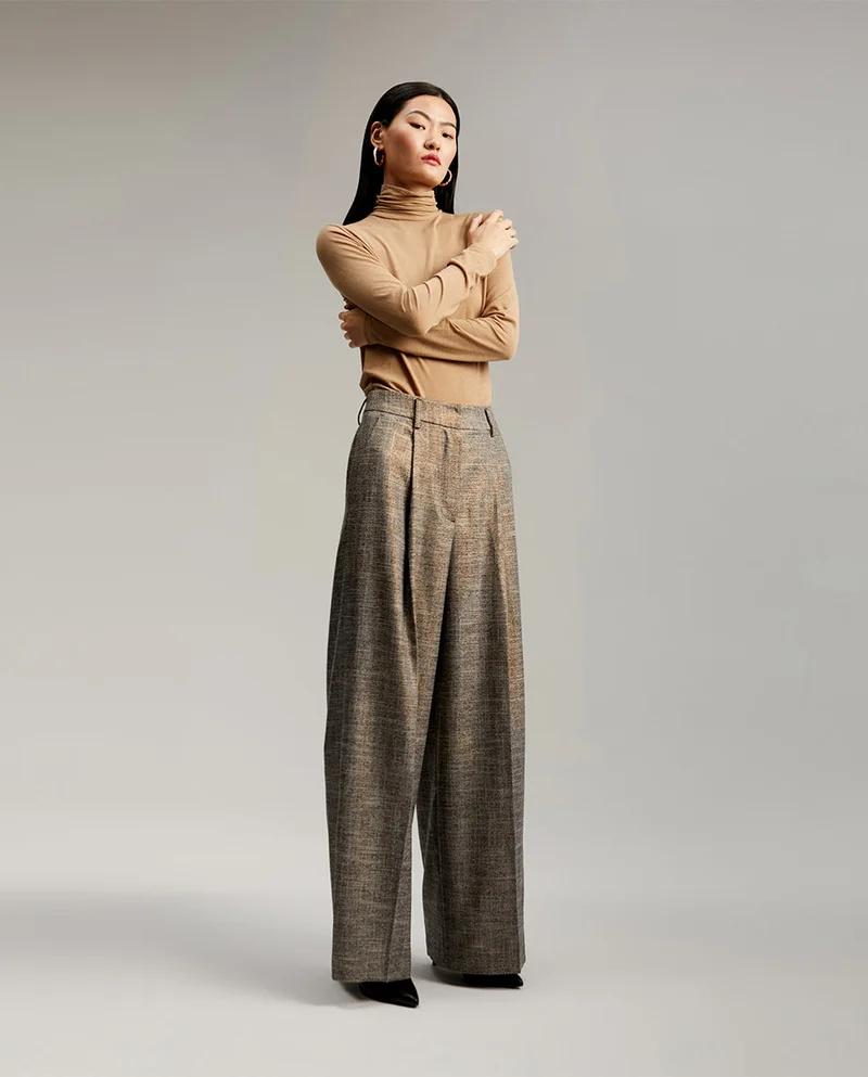 Lola Casademunt Wide-leg check trousers
