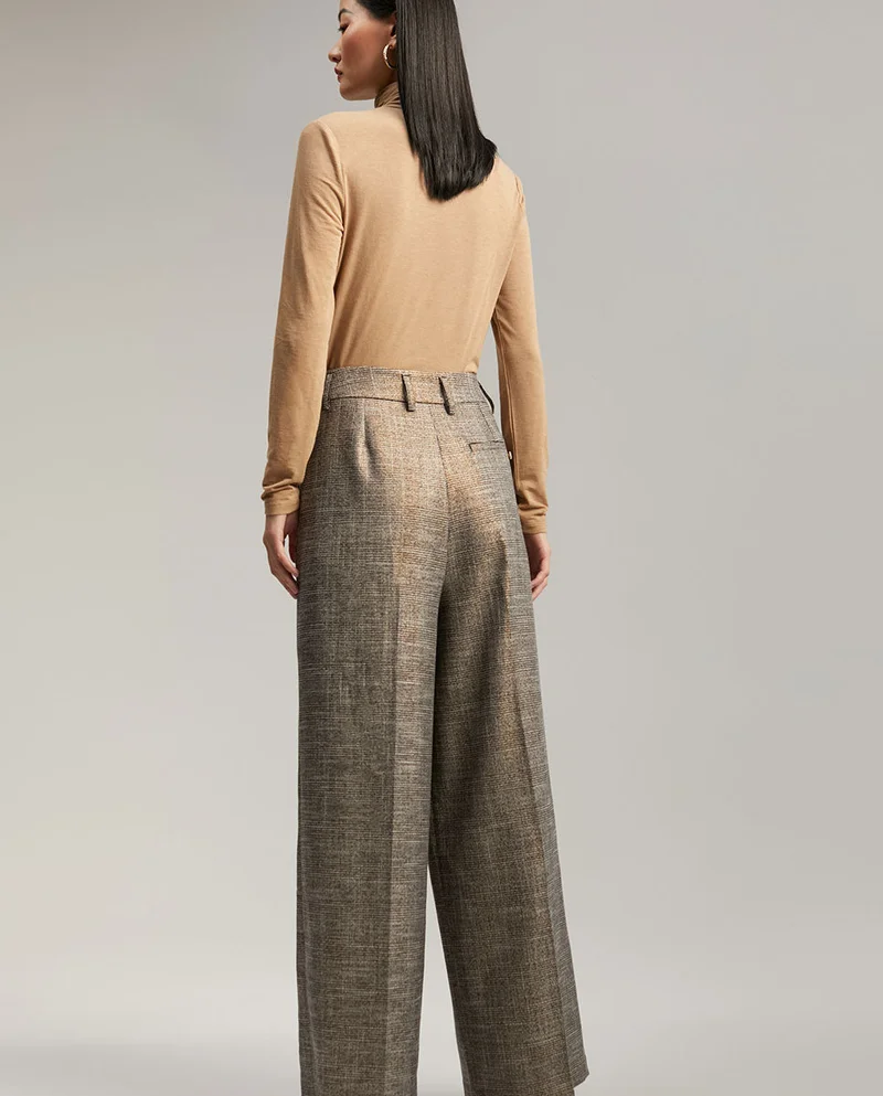 Lola Casademunt Wide-leg check trousers