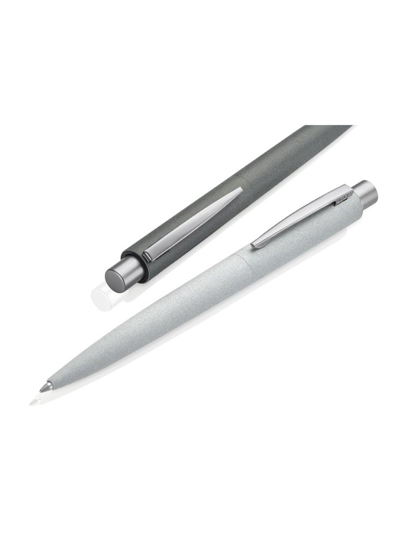 Uma Pack of 5 Retractable Metal Ballpoint Pen With Stone Look And Touch Dark Grey - Image 4