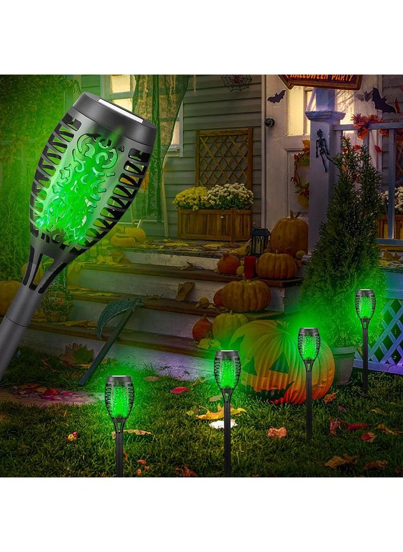 Generic 6-Pieces Solar Torch Lights With Flickering Flame Fire Effect Garden Light Auto On OR Off Dust To Dawn Outdoor Waterproof Landscape Decoration Solar Powered Security Torch Light  - Image 5