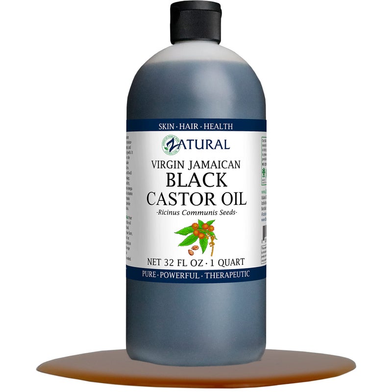 Zatural Black Castor Oil_100% Pure Tropic Jamaican Black Castor Oil (32 Ounce) - Image 1