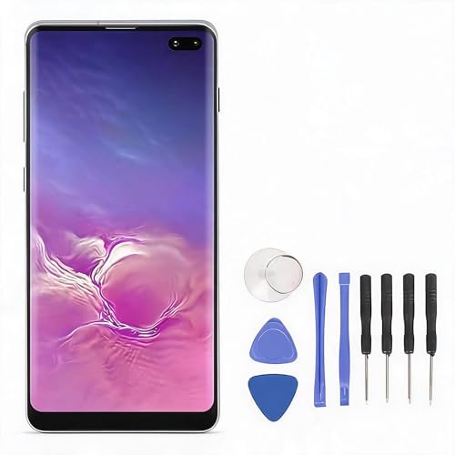 Dpofirs Organic Screen Replacement for S10 Plus 64 Inch S10 Frame Digitizer Assembly with Frame Repair Tools for for SM G975F for DS SM G975U G975W G975A Green - Image 1