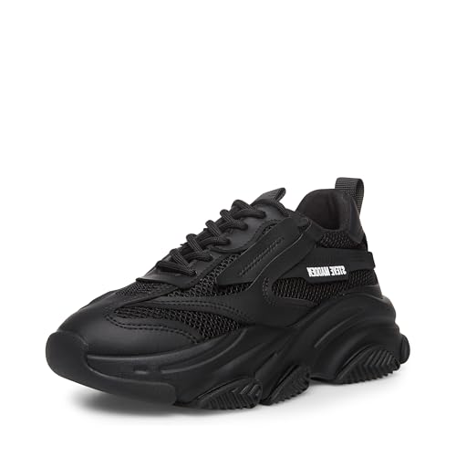 Steve Madden Women's Possession Sneaker, Black, 5.5 - Image 4