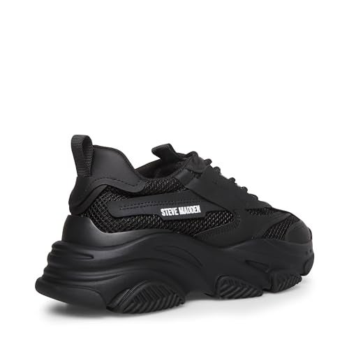 Steve Madden Women's Possession Sneaker, Black, 5.5 - Image 3