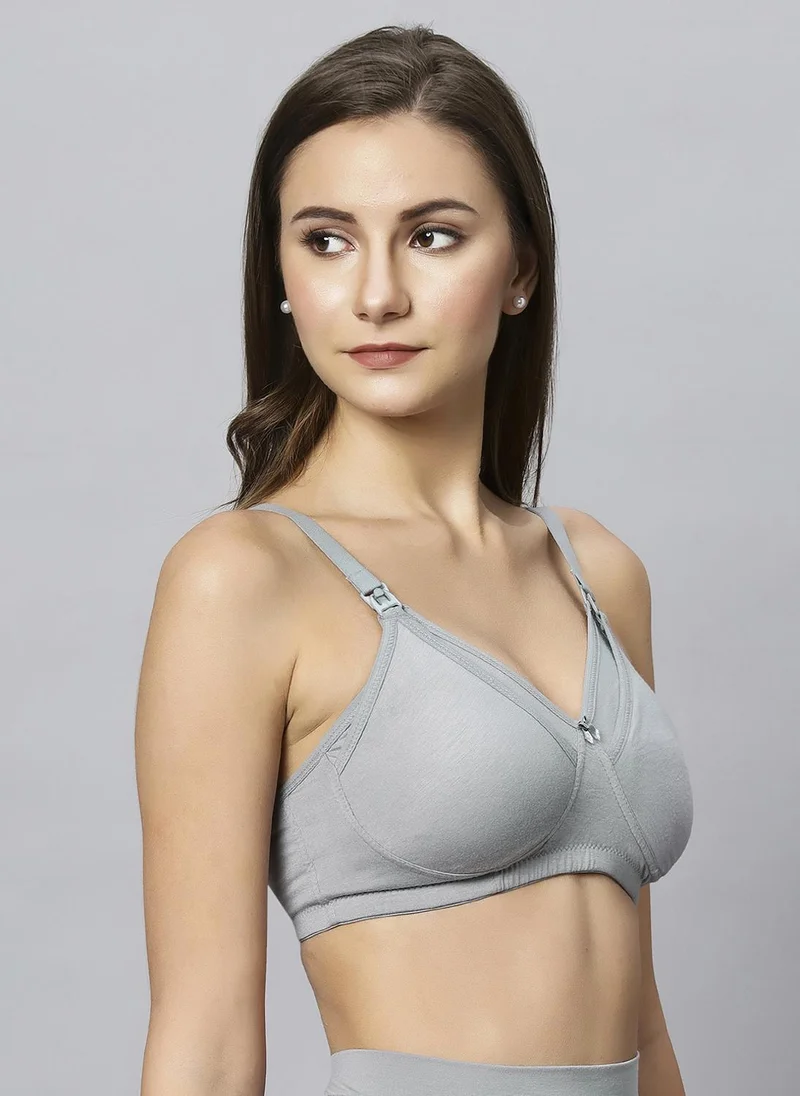 TUMMY TUMMY Bamboo Cotton Non-Padded Wired free Bra with 2pc Breast Pad