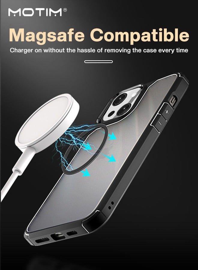 Motim 5 in 1 Phone Case Compatible for iPhone 14/14 Plus Drop Protection Shockproof Slim Phone Case +2 Front Film +2 Screen Film - Image 3