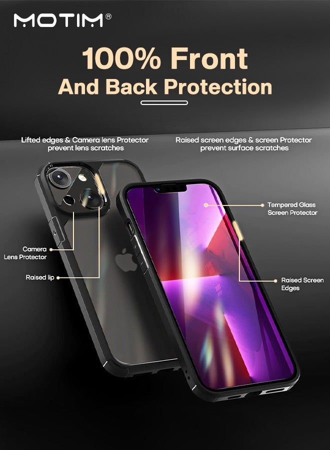 Motim 5 in 1 Phone Case Compatible for iPhone 14/14 Plus Drop Protection Shockproof Slim Phone Case +2 Front Film +2 Screen Film - Image 5