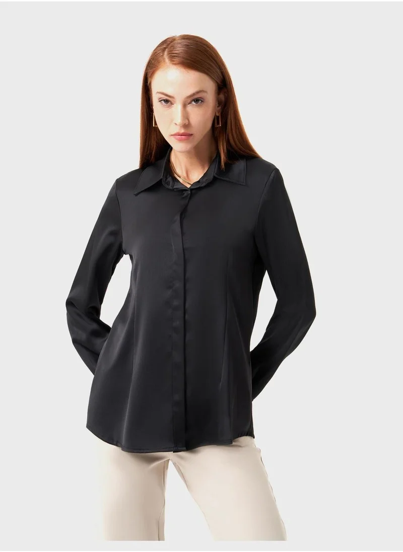 MIZALLE Button Down Shirt