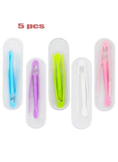 Generic 5 pcs Portable Contact Lens Stick Tool Case Set (Inserter/Remover+Tweezer with Soft Tip)  - Image 1