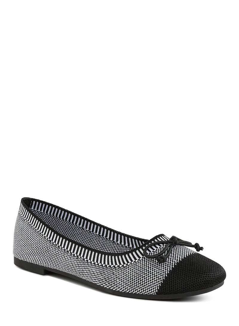 London Rag Two Tone Ballerinas in Grey and Black - Image 2