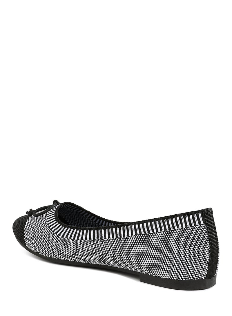 London Rag Two Tone Ballerinas in Grey and Black - Image 3