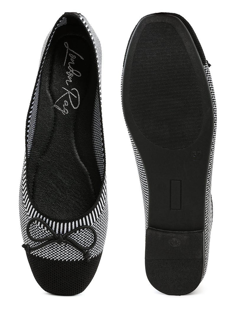 London Rag Two Tone Ballerinas in Grey and Black - Image 4