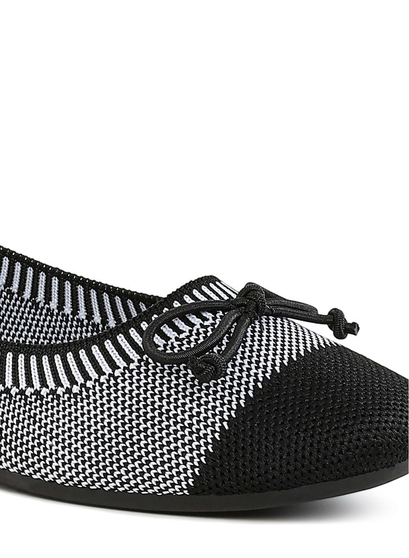 London Rag Two Tone Ballerinas in Grey and Black - Image 5