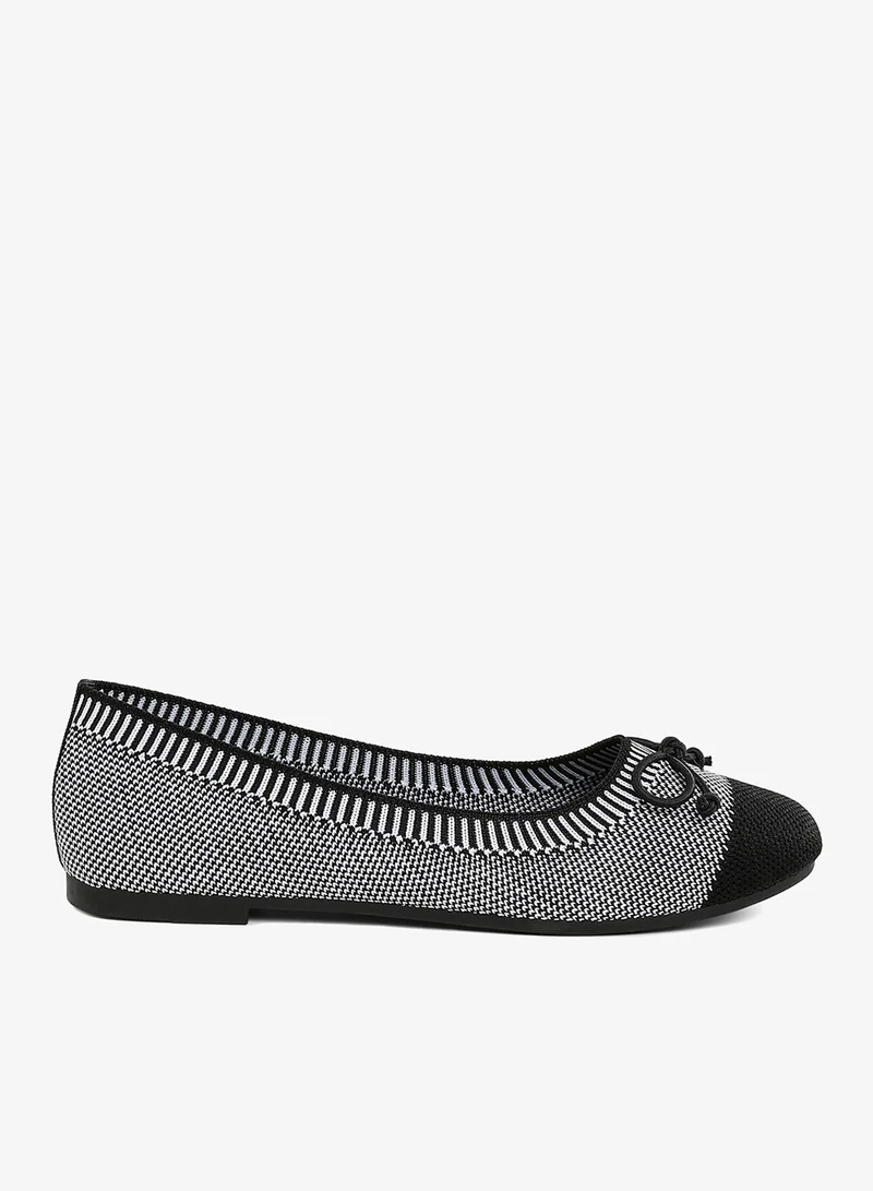 Two Tone Ballerinas in Grey and Black