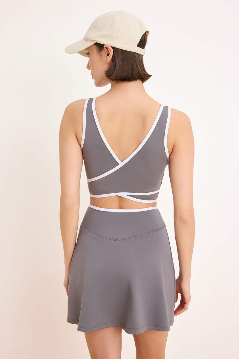 trendyol Gray Diver/Scuba Throw Cap Sports Bra Thmss26Ss00009 - Image 4