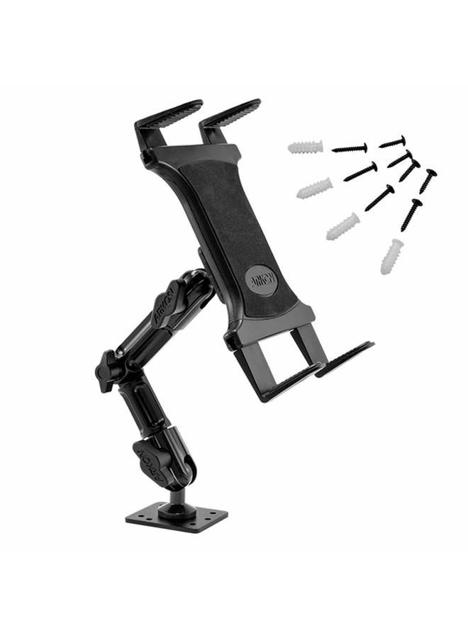 Arkon Heavy-Duty Tablet Holder - Adjustable Arm with Drill Base Mount for Cars, Dashboards, Walls, Desks, Trucks, Vehicles, Tabletops - Professional Flexible Stand for Apple iPad & Android Tablets - Image 1