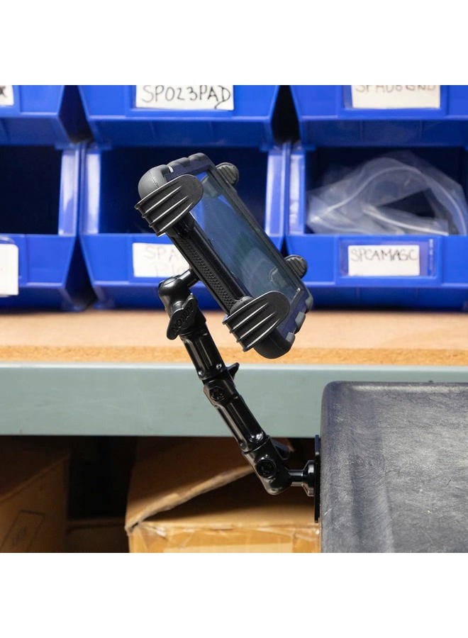 Arkon Heavy-Duty Tablet Holder - Adjustable Arm with Drill Base Mount for Cars, Dashboards, Walls, Desks, Trucks, Vehicles, Tabletops - Professional Flexible Stand for Apple iPad & Android Tablets - Image 3