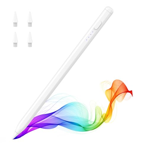 MoKo Pencil for iPad (A16) 11th 10th Gen, Stylus Pen for 2018-2025 Apple iPad 11/10/9/8/7/6/A16, Mini 7/6/5, Air M3/M2 11"/13"/5/4/3, Pro M4 13"/12.9"/11" Tilt Sensitivity, USB-C Fast Charging,White - Image 1