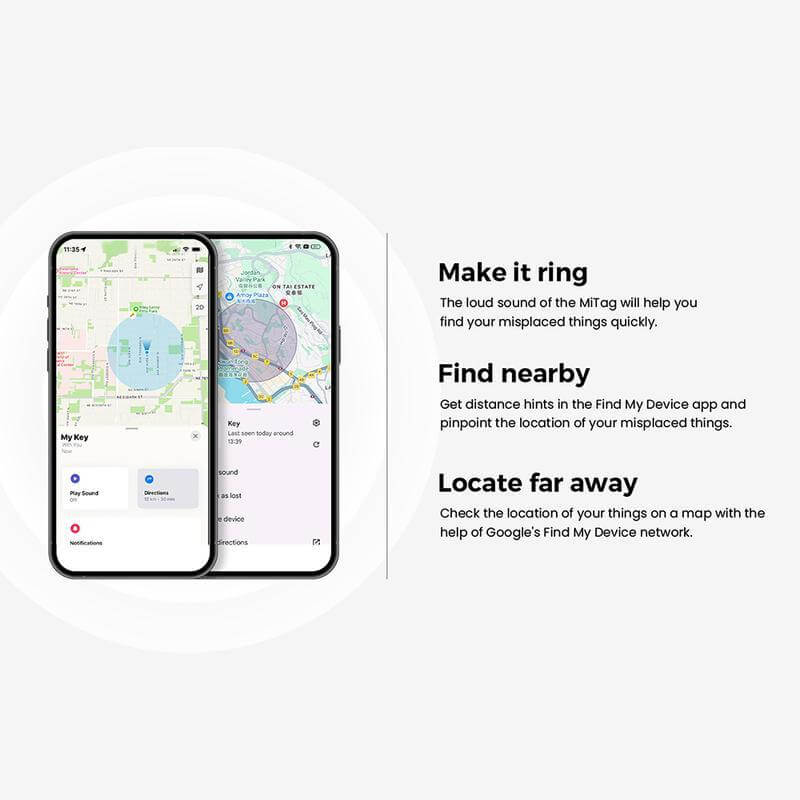 MiLi MiTag Bluetooth Tracker for Android, Google Certified Key Finder/Luggage Tracker/Item Locator, Smart Tracking Tag for Google Find My Device (Find Hub) App - Image 4