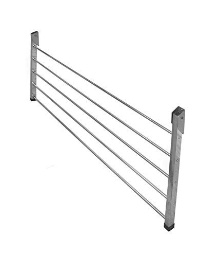 homWell Heavy Duty 5 Pipe X 2 Feet Stainless Steel Wall Mounted Cloth Drying Stand/Cloth Stand for Drying Clothes Foldable/Cloth Drying Stand Wall Mounted/Clothes Stand for Drying - Image 4