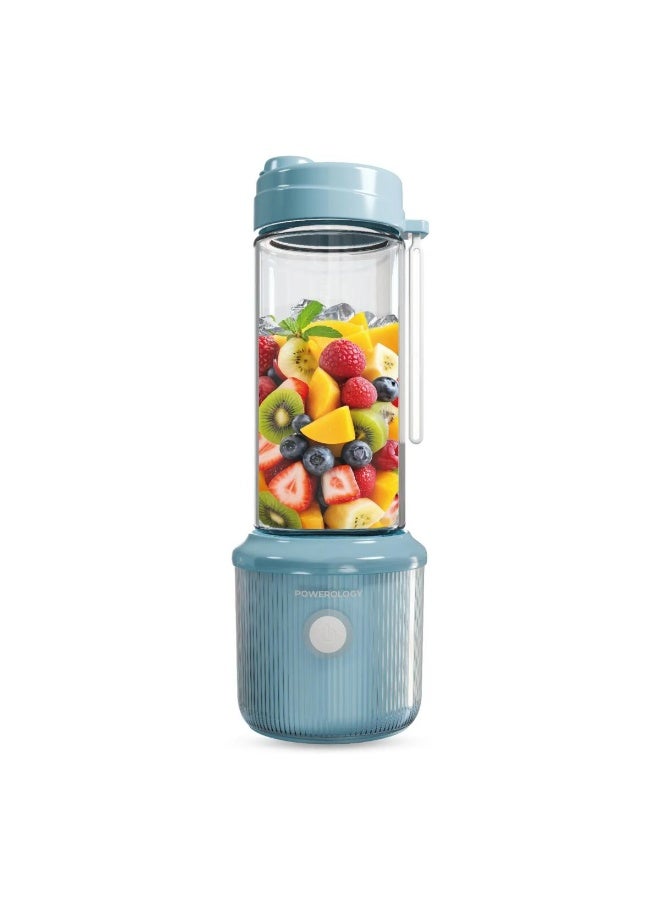 Powerlogy Powerology Press & Refresh Portable Blender 450ml USB-C Rechargeable 6-Blade Ice Crusher - Image 4