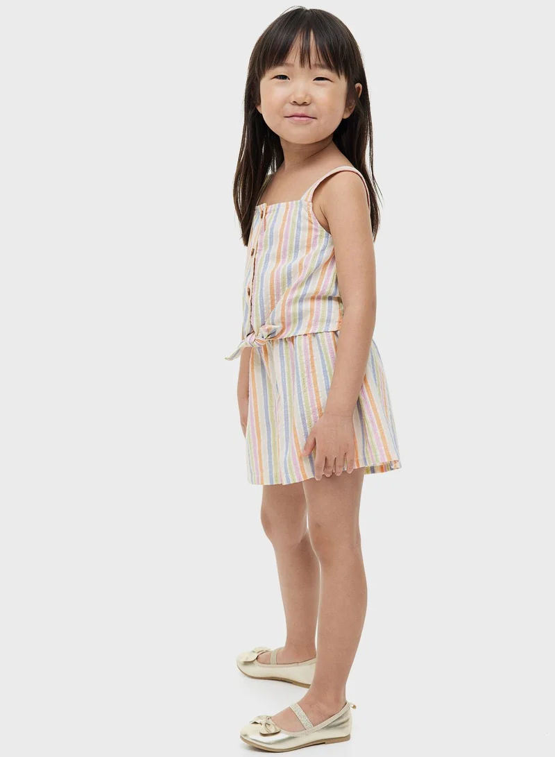 H&M Kids 2 Piece Stripe Top & Midi Skirt Set