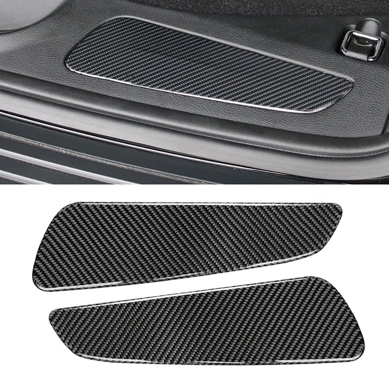 SIDMILE Rear Trunk Cover Trim Sticker Compatible with Grand Cherokee 20112020 Carbon Fiber Inner Protector Guard Plate Panel Auto Interior Decoration Accessories 2PCS