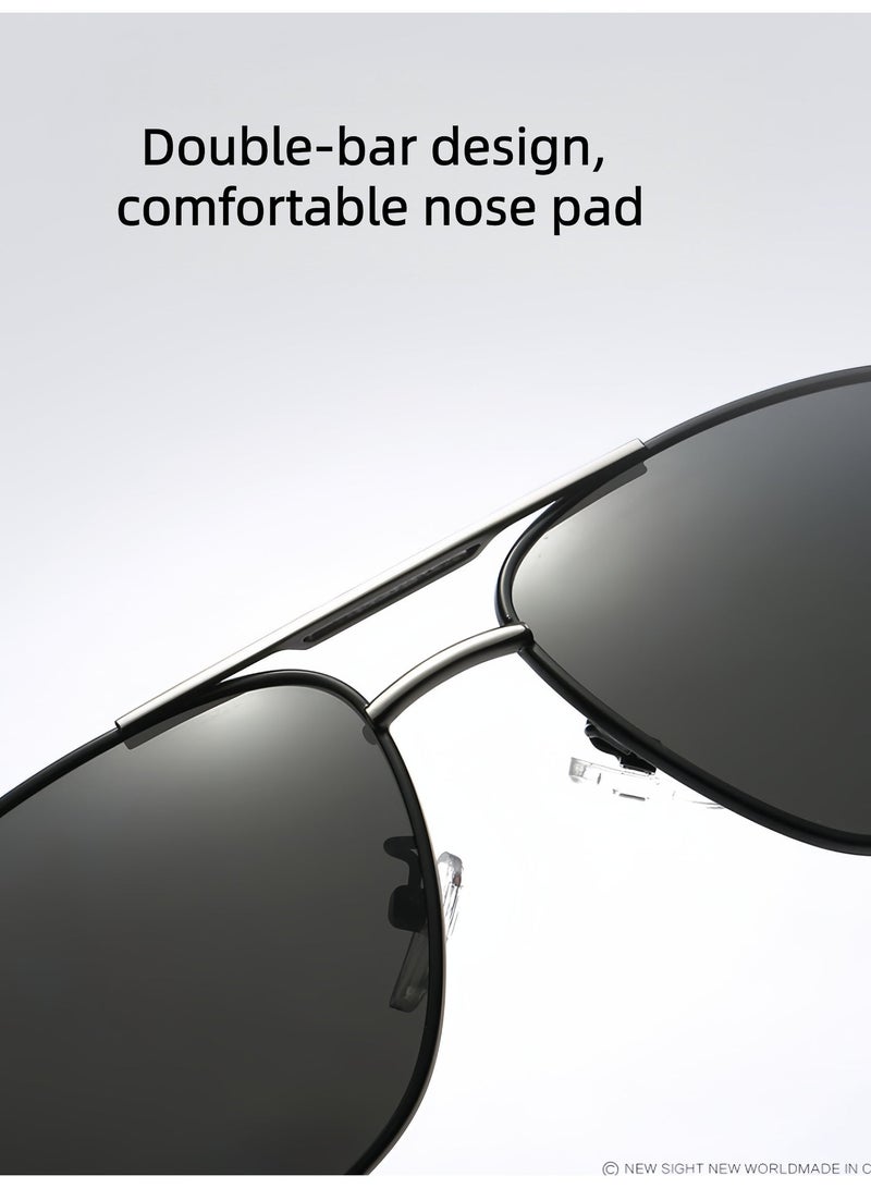 Men's sunglasses, polarized sunglasses, driver anti glare glasses, UV400 square sunglasses,glases for men， used for outdoor activities, beaches, travel, camping, and daily use - Image 4