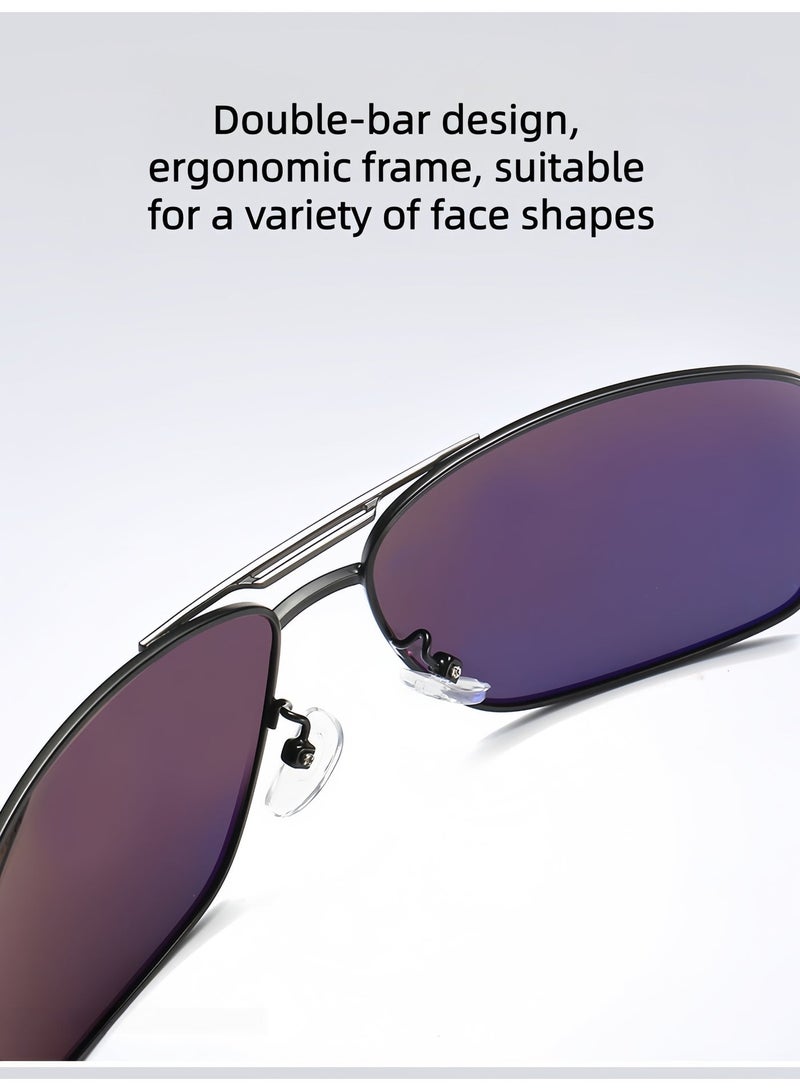 Men's sunglasses, polarized sunglasses, driver anti glare glasses, UV400 square sunglasses,glases for men， used for outdoor activities, beaches, travel, camping, and daily use - Image 5