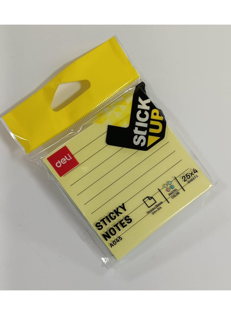 ديلي A045 ملاحظات لاصقة مسطرة 3 × 3 بوصة - Image 1