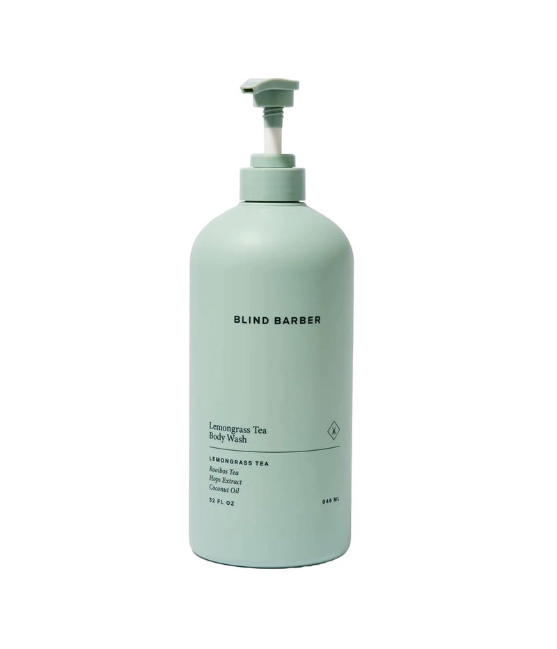 Blind Barber Lemongrass Tea Shower Gel for Men - A Daily Sulfate Free Body Wash for Clean, Hydrated Skin - Refreshing Formula Designed to Remove Build-Up + Debris -32 oz - Image 1