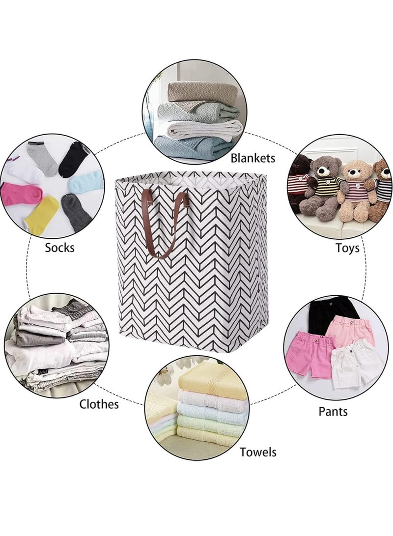 TRASSLE 2-Pack Large Laundry Basket, Waterproof, Freestanding Laundry Hamper, Collapsible Tall Clothes Hamper with Extended Handles for Clothes Toys in the Dorm and Family - Image 4