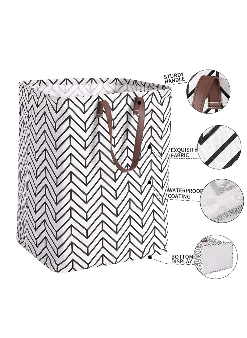 TRASSLE 2-Pack Large Laundry Basket, Waterproof, Freestanding Laundry Hamper, Collapsible Tall Clothes Hamper with Extended Handles for Clothes Toys in the Dorm and Family - Image 5