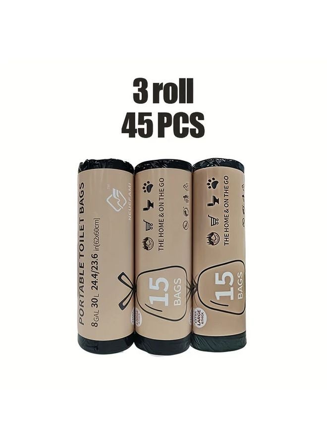 15 عَدّ 8 جالون أكياس صحية محمولة مقاومة للتسرب ومقاومة للتمزق للتخييم في الهواء الطلق - Image 2