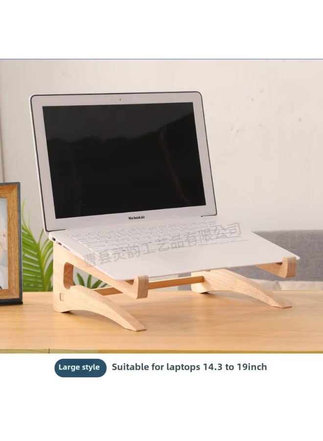 Laptop Cooling Bracket Desktop Bracket Rubber Wood Portable Computer Bracket Solid Wood Wholesale-Color:Large Pine Style  - Image 1